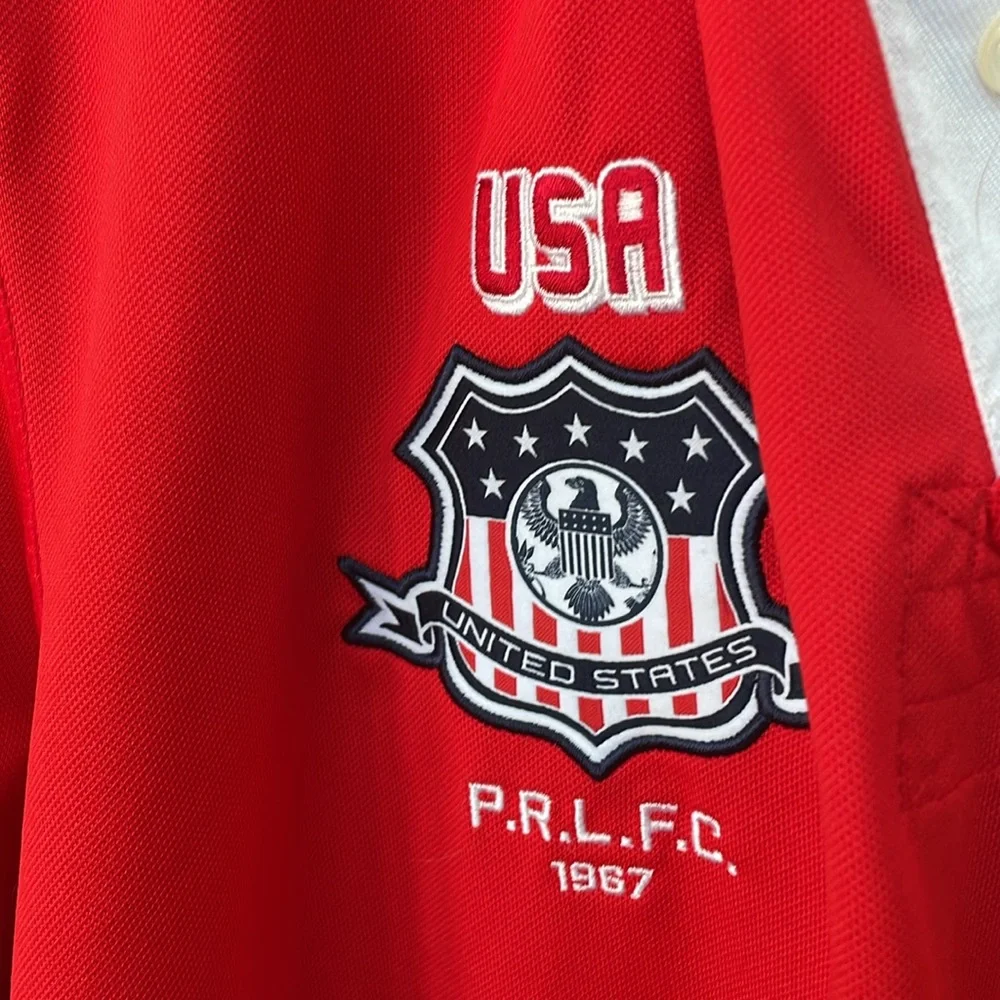 Polo Ralph Lauren Football Club Polo Shirt Mens XXL PRLFC Collared USA S…
